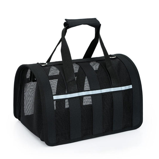 Portable pet bag - Striped Black